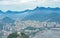 Panoramic view Rio de Janeiro beach and hills