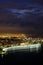 Panoramic view of Rio De Janeiro, Brazil landscape, Corcovado Moutain in Sunset