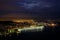 Panoramic view of Rio De Janeiro, Brazil landscape, Corcovado Moutain in Sunset