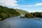 Panoramic view of River Tay in Dunkeld in Perthshire