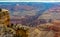 Panoramic view of the river valley and red rocks. Grand Canyon National Park with Colorado river in Arizona, USA