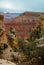 Panoramic view of the river valley and red rocks. Grand Canyon National Park with Colorado river in Arizona, USA