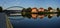 Panoramic view of the river Weser in Hoya with former duke`s castle