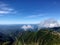 Panoramic view of the roads and mountains of the Rio do Rastro mountain range in Lauro Mueller