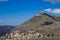 Panoramic view of Rocca Calascio in Abruzzo, Italy