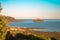 Panoramic view of the rocks and beaches of the iland of Sardinia