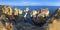 Panoramic view of rocky seacoast near Lagos, Algarve, Portugal
