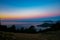 Panoramic view of rocky shores