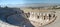 Panoramic view of the Roman theater in Hierapolis (Turkey). Near the Pamukkale hot springs