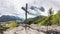 Panoramic view of Romanian Carpathian mountains