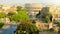Panoramic view of Rome. Cityscape skyline of landmarks of Ancient Rome with Coliseum and Roman Forum famous travel destinations of