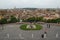 The panoramic view of Rome from one of Roman balconies