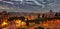 Panoramic view. Rome at sunset - landmark attraction in Italy