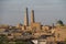 Panoramic view of roofs and minarets of Khiva old town in morning light - Khiva, Uzbekistan