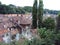 Panoramic view of the rooftops of residential houses in the center of Bern