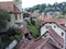 Panoramic view of the rooftops of residential houses in the center of Bern