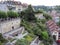 Panoramic view of the rooftops of residential houses in the center of Bern