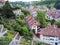 Panoramic view of the rooftops of residential houses in the center of Bern