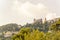 Panoramic view of Roquebrune medieval village in a summer day