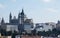 Panoramic view of the Royal Palace in Madrid from the observation deck