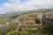 Panoramic view of the ruined town Vathia and surrounding landscape, Greece, Peloponnese.