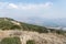 Panoramic  view from ruins of crusader Fortress Chateau Neuf - Metsudat Hunin is located at the entrance to the Israeli Margaliot