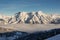 Panoramic view Saalbach hinterglemm steinernes Meer leogang sunset