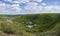 Panoramic view of the Saharna Monastery in spring, Republic of Moldova