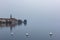 Panoramic view of Salo town quay on The Garda lake in Italy