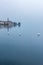 Panoramic view of Salo town quay on The Garda lake in Italy