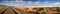 Panoramic view on the salt Lake hart near the railtrack, Woomera, South Australia, Australia