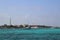 Panoramic view of San Pedro waterfront at the Ambergris Caye in Belize