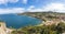 Panoramic view of Sardinia seacoast, Castelsardo, Italy