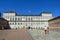 Panoramic view of Savoy Royal palace in Castle square Turin Italy