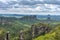 panoramic view of saxon switzerland, germany