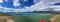 Panoramic View of Sayram Sailimu Lake Blue sky