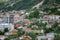 Panoramic view, Scene with Kruja old building village, Bazaar street,fort, Tirana in Albania.