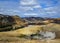 Panoramic view on scenic highland area of Landmannalaugar geothermal area, Fjallabak Nature Reserve in Central Iceland