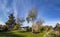 Panoramic view of scenic houses in the small village of Amargansett in the Hamptons