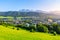 Panoramic view of Schladming and Dachstein