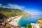 Panoramic view on Scilla beaches in Calabria