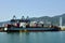 Panoramic view of the sea port with container terminal in Yantian, China.