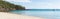 Panoramic View Of Seascape Against Mountains at Day Time on Queensland,Australia.Nature Concept