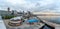 Panoramic view of Seattle Downtown and Anthony\'s Pier 66