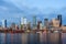 Panoramic view of Seattle Downtown from Puget Sound