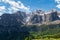 Panoramic view of Sella Group in Dolomites, Italy