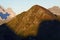 Panoramic view of Sella Group in the Dolomites, Italy, Europe. Italian alpine landscape. Travel icons of Italy.