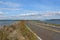 A panoramic view of Semiahmoo Spit and sea