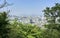 Panoramic view of Seoul from the top of Namsan Mountain on a clear spring day. South Korea