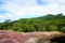 Panoramic view of the seven colour hill in a sunny day